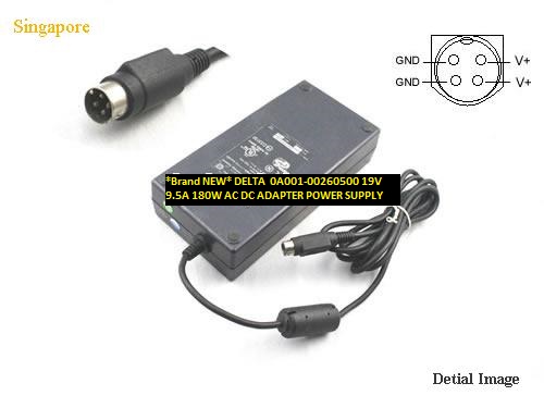 *Brand NEW* 0A001-00260500 DELTA 19V 9.5A 180W AC DC ADAPTER POWER SUPPLY - Click Image to Close